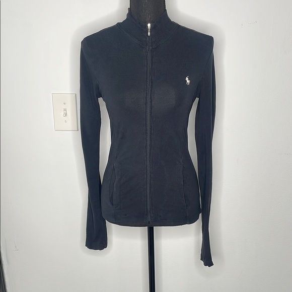 Polo Ralph Lauren Tops - POLO RALPH LAUREN Black Zip-Up Jacket with Logo